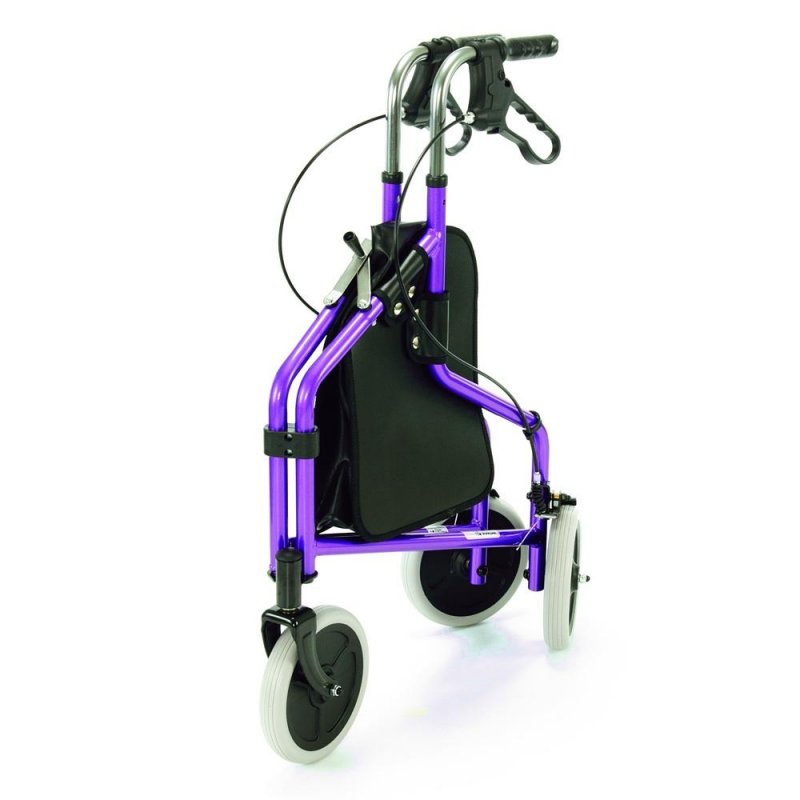 Tříkolové chodítko odlehčené 2340—Skládací rám, nastavitelná výška, brzdy