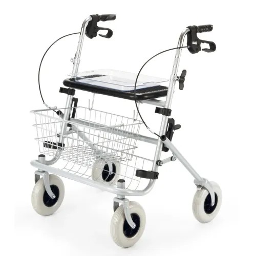 Čtyřkolové chodítko 100 WHD - zesílené—Barva stříbrná