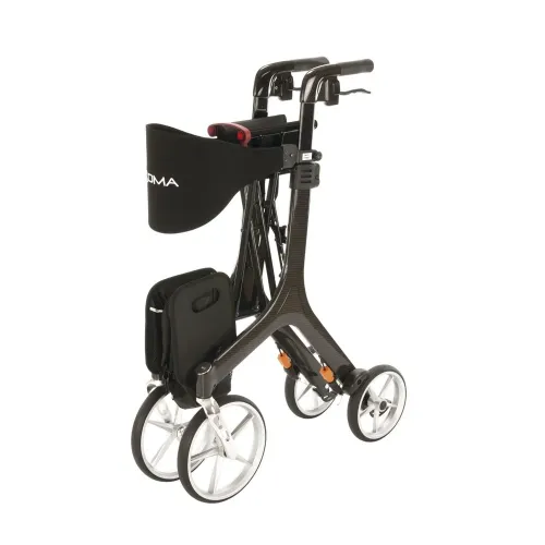 Čtyřkolové chodítko 102 - Carbon—Skládací rám se sedátkem, nastavitelná výška, brzdy