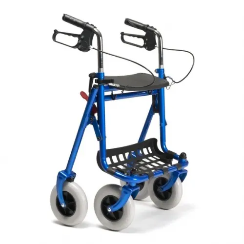 Čtyřkolové chodítko 286i - šedé—Nastavitelné, nákupní košík, brzdy