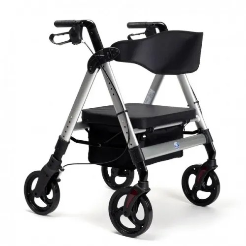 Chodítko GOLIAT - stříbrná—Bariatrické skládací, výškově nastavitelné