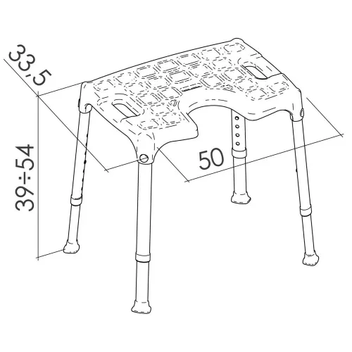 Sedačka do sprchy EH-SC - Bílá—S výřezem