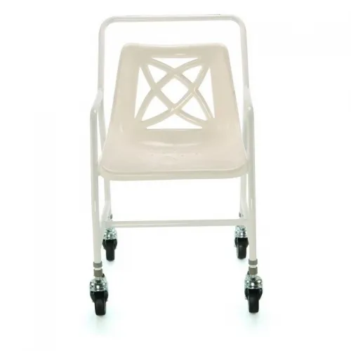 Židle do sprchy 546 BADJ—Pojízdná, nastavitelná, s nášlapnou brzdou