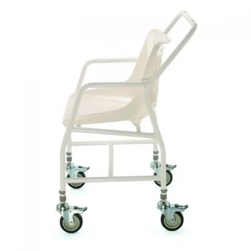 Židle do sprchy 546 BADJ—Pojízdná, nastavitelná, s nášlapnou brzdou