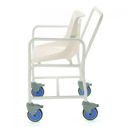 Židle do sprchy 4551—Pojízdná, s nášlapnou brzdou