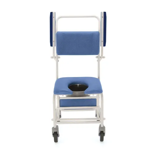 Klozetové křeslo do sprchy 4146 G—Polstrované s nášlapnou brzdou