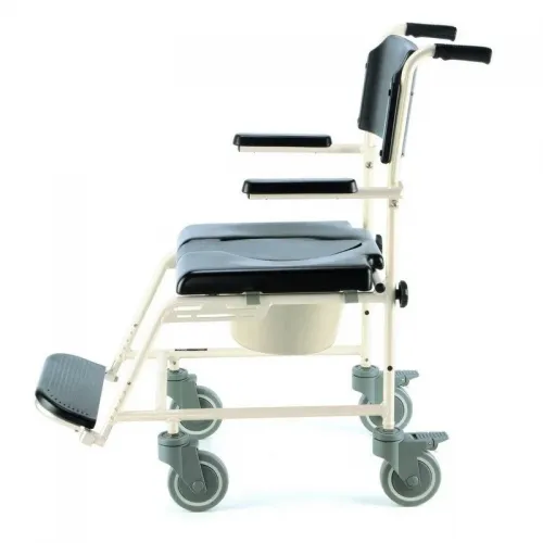 Klozetové křeslo do sprchy 4140—Polstrované s nášlapnou brzdou