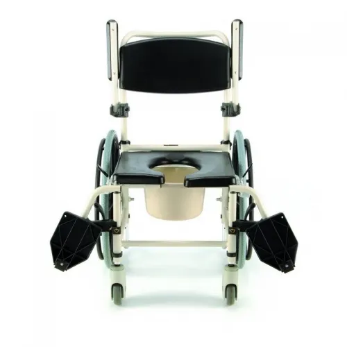 Klozetový vozík do sprchy 808—Polstrovaný s nášlapnou brzdou