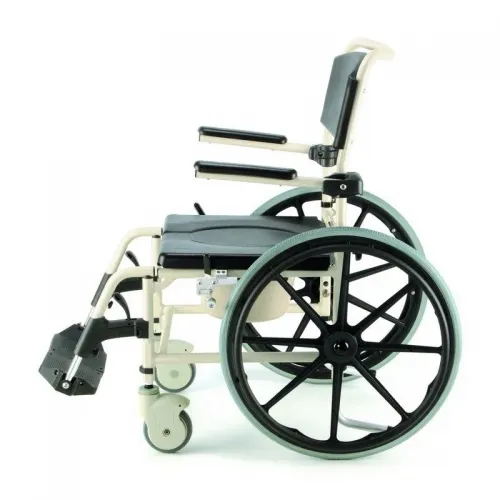 Klozetový vozík do sprchy 808—Polstrovaný s nášlapnou brzdou