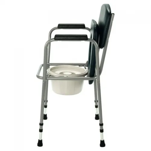 Křeslo klozetové pevné 3514—Polstrované, nastavitelná výška sedu