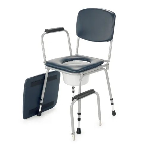 Křeslo klozetové pevné 521 W—Polstrované, odjímatelné područky