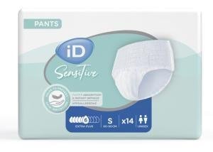 iD Pants Sensitive Small Extra Plus—Kalhotky absorpční prodyšné 14 ks