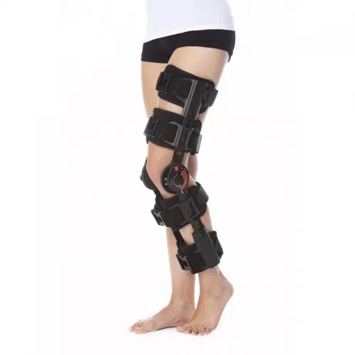 Ortéza kolenní AT53002—Dlouhá s nastavitelným kloubem 