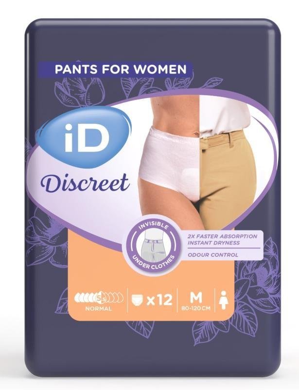 iD Pants Discreet Medium Normal—Kalhotky absorpční plenkové 12 ks