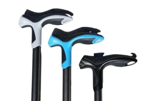 Hůl podpůrná vyměkčená rukojeť—Modrá