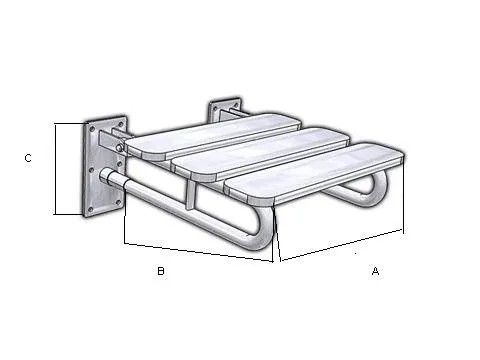 Sedačka sprchová SPU-370—Sklopná