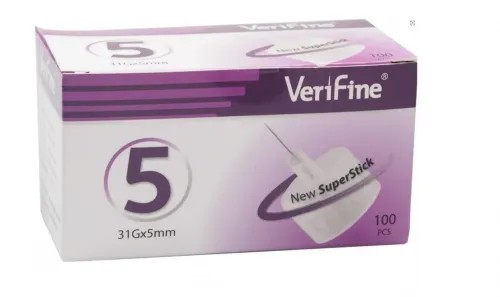 VeriFine 5 univerzální kanadské jehly 100 ks—Pro všechna inzulinová pera 31Gx5 mm