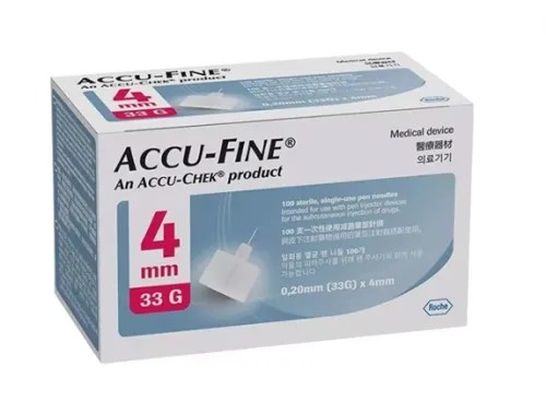 Accu Fine jehly do inzulinového pera 100 Ks—33G X 4mm