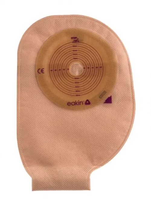 Plochý sáček Pelican 1D Ileo výpustný—Střední, průhledný, otvor 27,5 mm, 30 ks