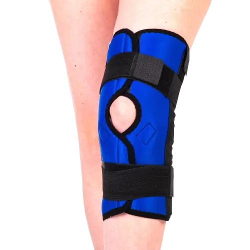 Ortéza kolenní 014 - M—Dělená, s kovovým dvouosým kloubem