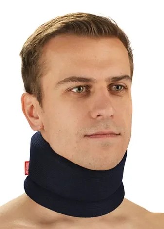 Handicap Krční límec měkký 032A—Velikost 3, tmavě modrý, výška 9 cm