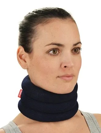 Handicap Krční límec s výztuhou 032B—Velikost 3, tmavě modrý, výška 7 cm