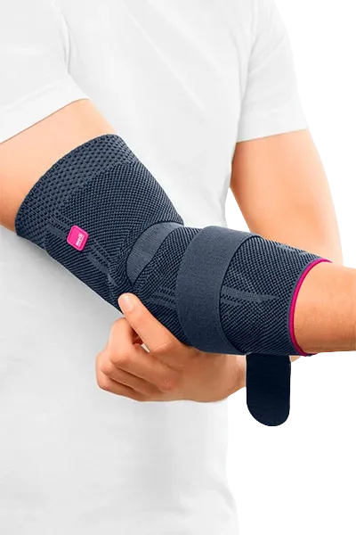 Bandáž lokte se silikonovými pelotami Epicomed—Velikost I, stříbrná