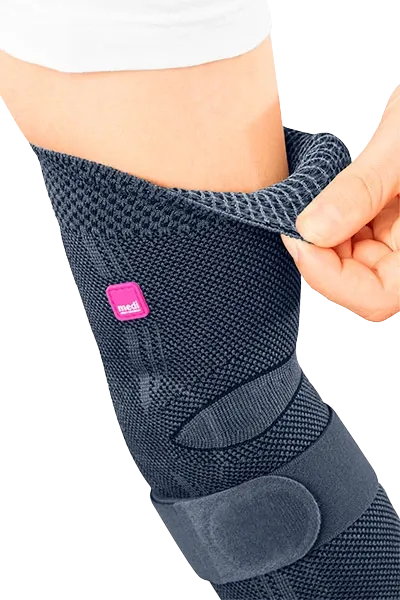 Bandáž lokte se silikonovými pelotami Epicomed—Velikost IV, stříbrná