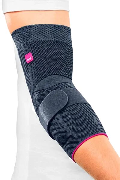 Bandáž lokte se silikonovými pelotami Epicomed—Velikost V, stříbrná