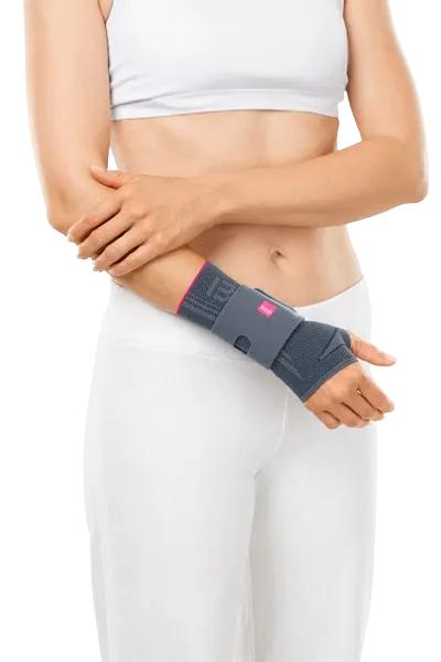 Bandáž zápěstí s dlahou Manumed active—Velikost I, stříbrná, pravá