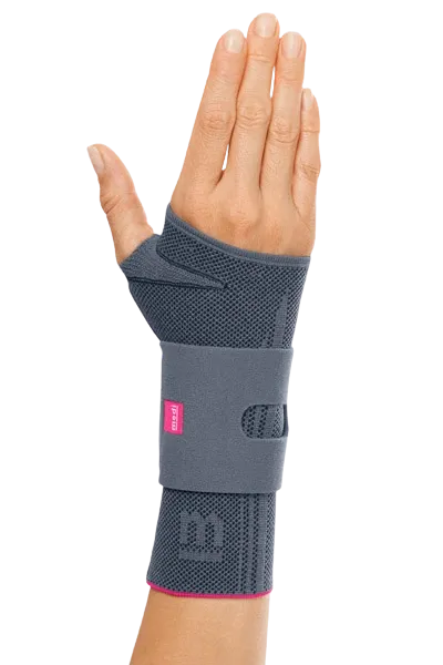 Bandáž zápěstí s dlahou Manumed active—Velikost I, stříbrná, pravá