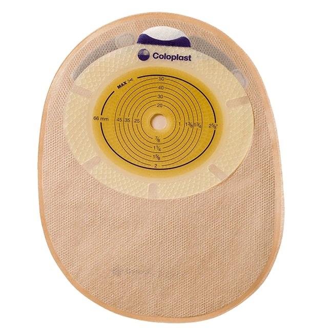 SenSura Convex Light 1D uzavřené sáčky Maxi—Velký, béžový, mírně konvexní podložka, otvor 15-43 mm, 10 ks