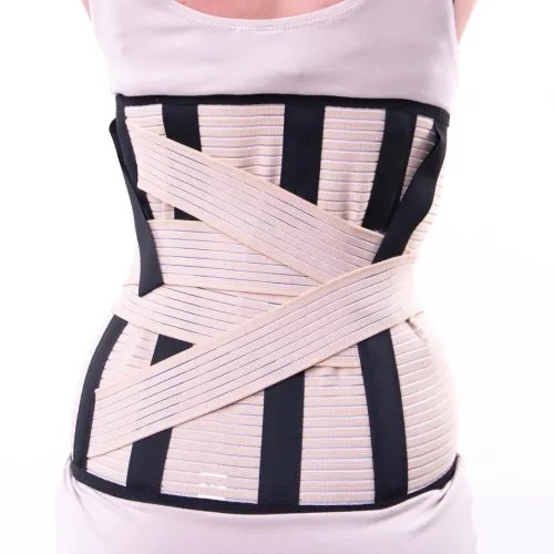 Bederní pás s dvojitým křížovým tahem 050D—Velikost XL