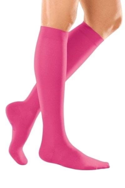 Lýtkové punčochy mediven elegance (II.KT)—Velikost 6, barva medi Magenta, délka dlouhá, se špicí