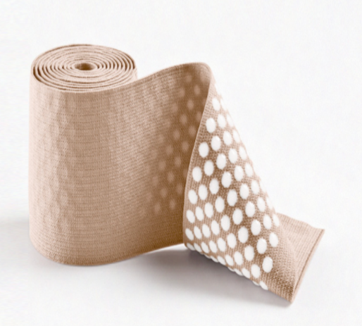 Stehenní punčochy mediven elegance II.KT—S lemem basic, velikost 4, barva caramel, délka normal, se špicí