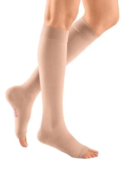 Lýtkové punčochy mediven plus (II.KT)—Velikost 3, barva caramel, délka normal, bez špice