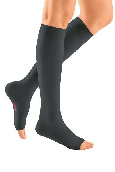 Lýtkové punčochy mediven plus (II.KT)—Velikost 6, barva black, délka normal, bez špice