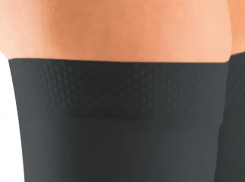 Stehenní punčochy s lemem mediven plus (II.KT)—Velikost 1, barva black, délka normal, bez špice