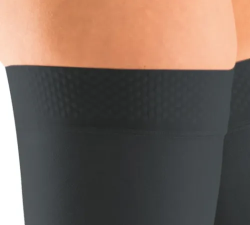 Stehenní punčochy s lemem mediven plus (III.KT)—Velikost 2, barva black, délka normal, bez špice