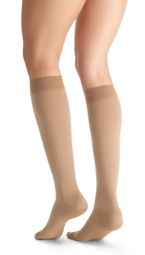 Kompresní lýtkové punčochy JOBST Opaque - I—Kratší délka, karamelová barva, se špicí