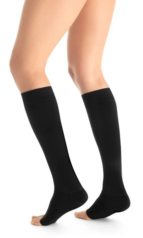 Kompresní lýtkové punčochy JOBST Ultra sheer - IV—Běžná délka, černá barva, bez špice