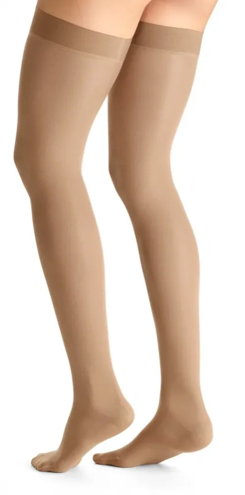 Kompresní stehenní punčochy JOBST Opaque - I—Kratší délka, karamelová barva, se špicí