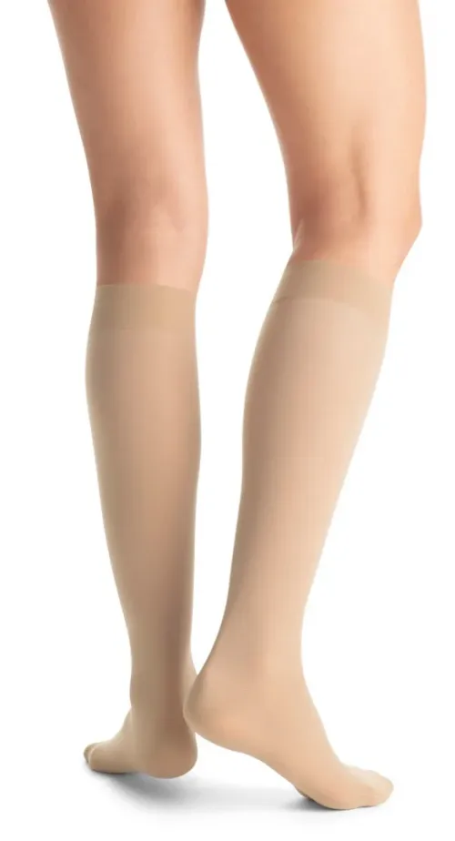 Kompresní lýtkové punčochy JOBST Ultra sheer - III—Kratší délka, karamelová barva, se špicí