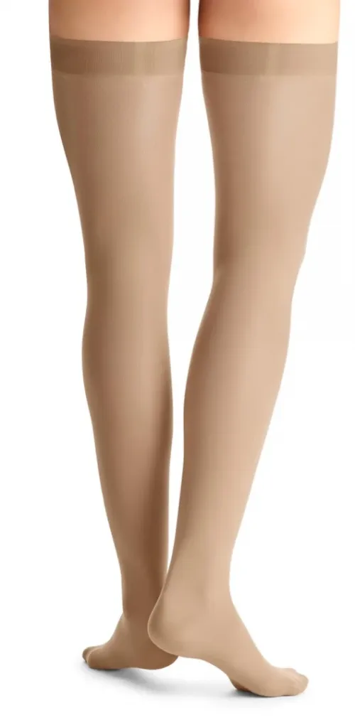 Kompresní stehenní punčochy JOBST Ultra sheer - II—Kratší délka, karamelová barva, se špicí