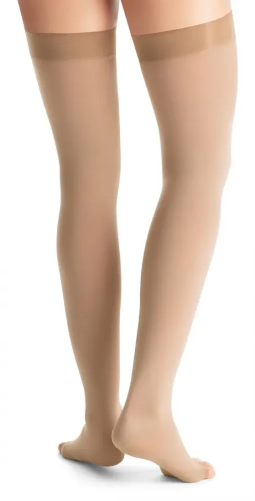Kompresní stehenní punčochy JOBST Opaque - III—Kratší délka, karamelová barva, bez špice