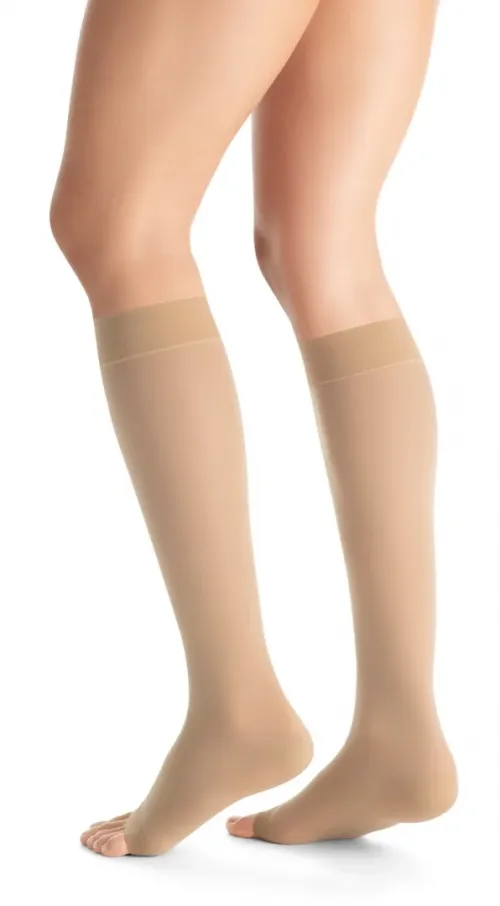 Kompresní lýtkové punčochy JOBST Ultra Sheer - VI—Kratší délka, karamelová barva, bez špice