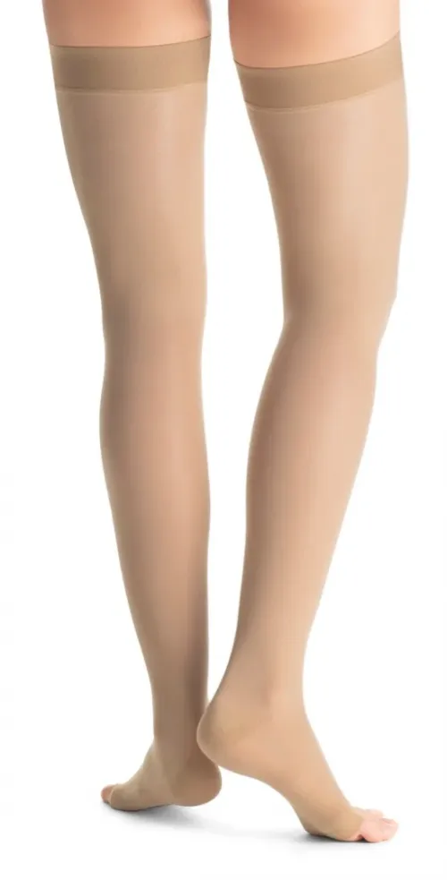 Kompresní stehenní punč. JOBST Ultra Sheer - III—Kratší délka, karamelová barva, bez špice