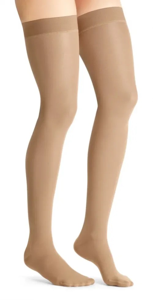 Kompresní stehenní punč. JOBST Ultra Sheer - III—Kratší délka, karamelová barva, se špicí