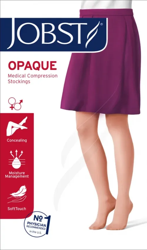 Kompresní punčochové kalhoty JOBST Opaque - II—Kratší délka, karamelová barva, bez špice