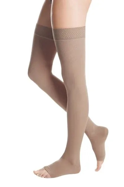 Polostehenní punčochy s lemem MAXIS MICRO (II.KT)—Velikost 7, barva bronz, délka normal, bez špice